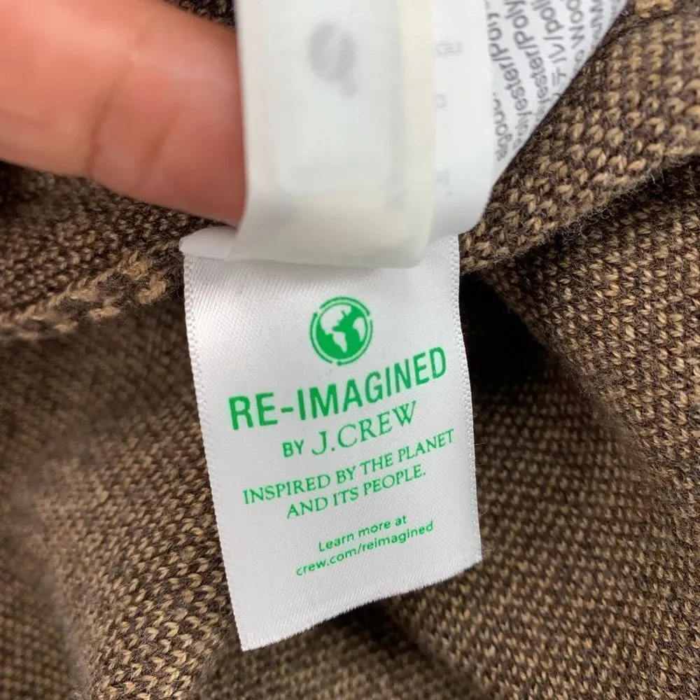 J. Crew Herringbone Blazer in Brown and Cream